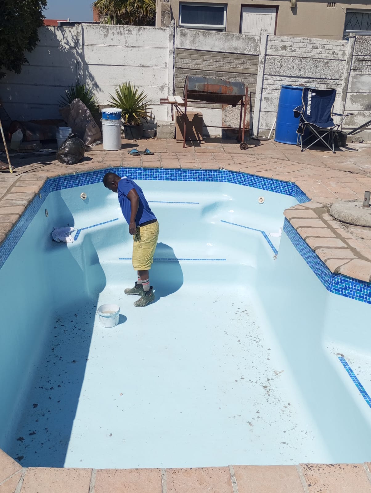 Completed pool painting