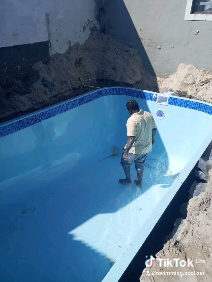 Finished pool area